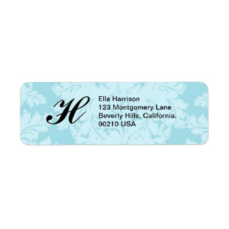 Benutzerdefinierbare Blue Damask-Adressenmarkierun
