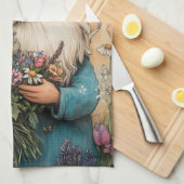 Benutzerdefinierbare Blume - GNOME-Illustration Geschirrtuch (Viertel Falte)