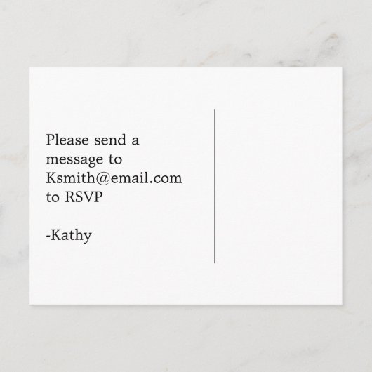 Benutzerdefinierbare Brautparty-Postkarte Einladungspostkarte (Rückseite)