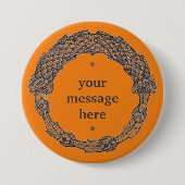 Benutzerdefinierbare Button-OUROBOROS schwarz/türk Button (Vorderseite)