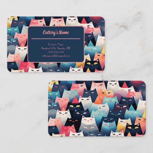Benutzerdefinierbare CallingCard für Katteratmuste Telefonnummerkarte (Vorne/Hinten)