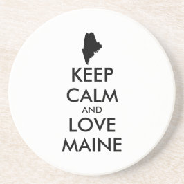 Benutzerdefinierbare CALM- und LIEBE-MAINE (BEHALT Getränkeuntersetzer