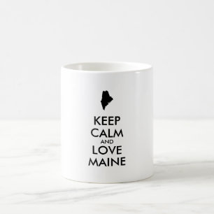 Benutzerdefinierbare CALM- und LIEBE-MAINE (BEHALT Kaffeetasse