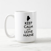 Benutzerdefinierbare CALM- und LIEBE-MAINE (BEHALT Kaffeetasse (Links)