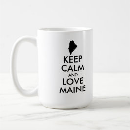 Benutzerdefinierbare CALM- und LIEBE-MAINE (BEHALT Kaffeetasse