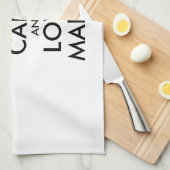 Benutzerdefinierbare CALM- und LIEBE-MAINE (BEHALT Küchentuch (Viertel Falte)