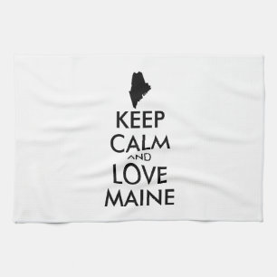 Benutzerdefinierbare CALM- und LIEBE-MAINE (BEHALT Küchentuch