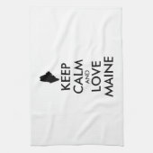 Benutzerdefinierbare CALM- und LIEBE-MAINE (BEHALT Küchentuch (Vertikal)