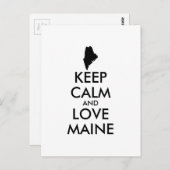 Benutzerdefinierbare CALM- und LIEBE-MAINE (BEHALT Postkarte (Vorne/Hinten)