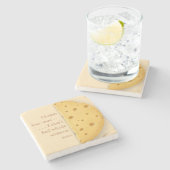 Benutzerdefinierbare Cheesy Message Charming Chees Steinuntersetzer (Seitenansicht)