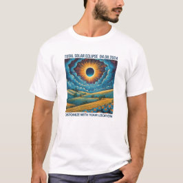 Benutzerdefinierbare Eclipse Landschaft T-Shirt
