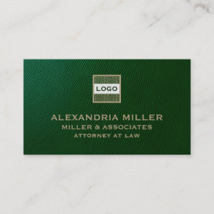 Benutzerdefinierbare Emerald Green und Gold-Logos Visitenkarte