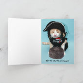 Benutzerdefinierbare Funny Pirate Cat Karte (Innenseite)