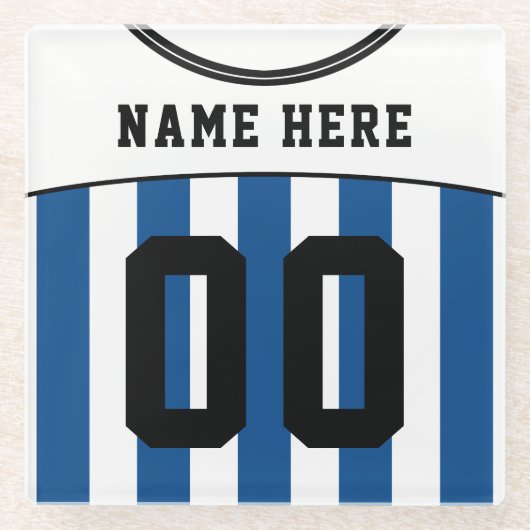Benutzerdefinierbare Fußball-Jersey Glasuntersetzer (Vorderseite)