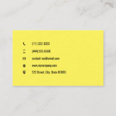 Benutzerdefinierbare gelbe Visitenkarte für bewegl (Rückseite)