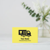 Benutzerdefinierbare gelbe Visitenkarte für bewegl (Stehend Vorderseite)