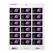 Benutzerdefinierbare Geranium-Blume-Adressetikette Adressaufkleber (Vorne)