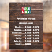 Benutzerdefinierbare Geschäftszeiten für die Eröff Fensteraufkleber (Blatt 2)