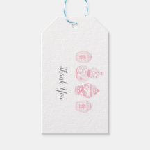 Benutzerdefinierbare Ginger Jar Pink Gift Tags