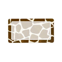 Benutzerdefinierbare Giraffen Print Address Labels Adressaufkleber