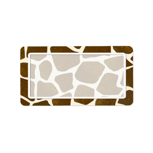 Benutzerdefinierbare Giraffen Print Address Labels Adressaufkleber (Vorne)