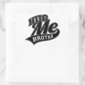 Benutzerdefinierbare Hintergrundfarbe für Hug Me Rechteckiger Aufkleber (Tasche)