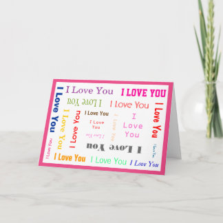 Benutzerdefinierbare I-Liebe, die Sie mit einem Ho Karte