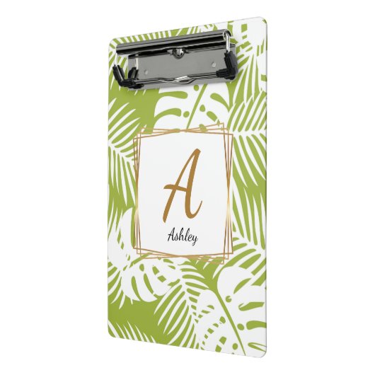 Benutzerdefinierbare Initials Grüne iPad-Abdeckung Mini Klemmbrett (Gewinkelt2)