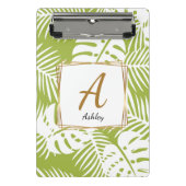 Benutzerdefinierbare Initials Grüne iPad-Abdeckung Mini Klemmbrett (Vorderseite)