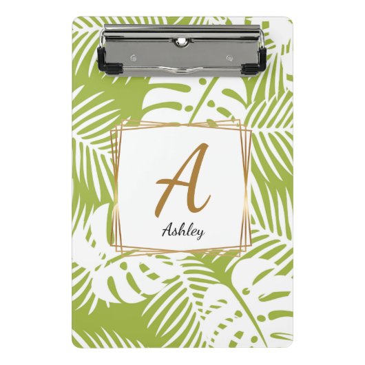 Benutzerdefinierbare Initials Grüne iPad-Abdeckung Mini Klemmbrett (Vorderseite)
