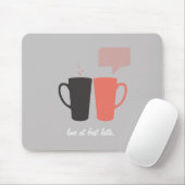 Benutzerdefinierbare "Liebe am ersten Latte"-Mausp Mousepad (Mit Mouse)