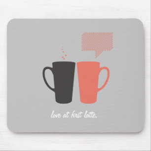 Benutzerdefinierbare "Liebe am ersten Latte"-Mausp Mousepad