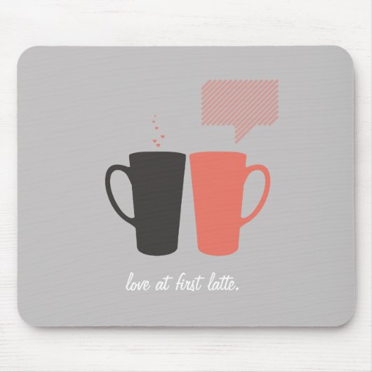 Benutzerdefinierbare "Liebe am ersten Latte"-Mausp Mousepad (Vorne)