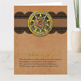 Benutzerdefinierbare Mabon Autumn Grußkarte Dankeskarte