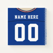 Benutzerdefinierbare Name & Number Football Jersey Notizblock (Rückseite)