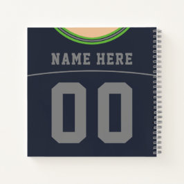 Benutzerdefinierbare Name & Number Football Jersey Notizbuch
