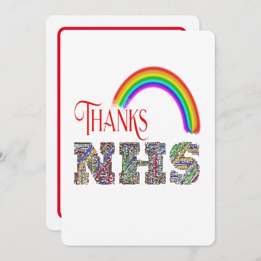 Benutzerdefinierbare NHS-Support-Karte Einladung (Vorne/Hinten)