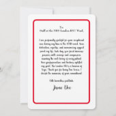 Benutzerdefinierbare NHS-Support-Karte Einladung (Rückseite)