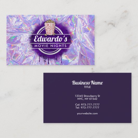 Benutzerdefinierbare Popcorn Moskitonetzkarten Visitenkarte (Vorne/Hinten)