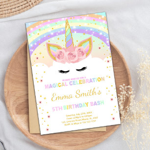 Benutzerdefinierbare Rainbow Unicorn Postkarten