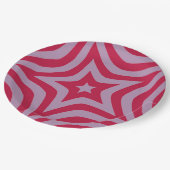 Benutzerdefinierbare Red-Star-Teller Pappteller (Schrägansicht)