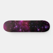 Benutzerdefinierbare Rot/Rosa Galaxy Skateboard (Horizontal)