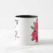Benutzerdefinierbare rote Elaine-Blume boho Vintag Tasse (Zentrum)
