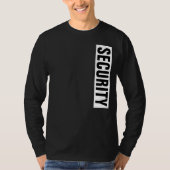 Benutzerdefinierbare Text-Mens Schwarzweiß-Sicherh T-Shirt (Vorderseite)