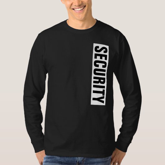 Benutzerdefinierbare Text-Mens Schwarzweiß-Sicherh T-Shirt (Vorderseite)