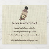 Benutzerdefinierbare Vanilla Extract Maker-Labels Schaumweinetikett (Einzelnes Label)