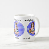 Benutzerdefinierbare Virgo-Merkmale von Cartoon Zo Kaffeetasse (VorderseiteRechts)