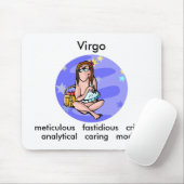 Benutzerdefinierbare Virgo-Merkmale von Cartoon Zo Mousepad (Mit Mouse)