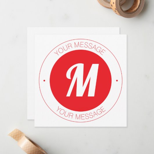 Benutzerdefinierbare Vorlage für Monogramm und Run (Vorderseite/Rückseite Beispiel)