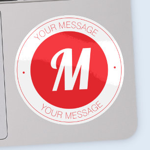 Benutzerdefinierbare Vorlage für Monogramm und Run Aufkleber